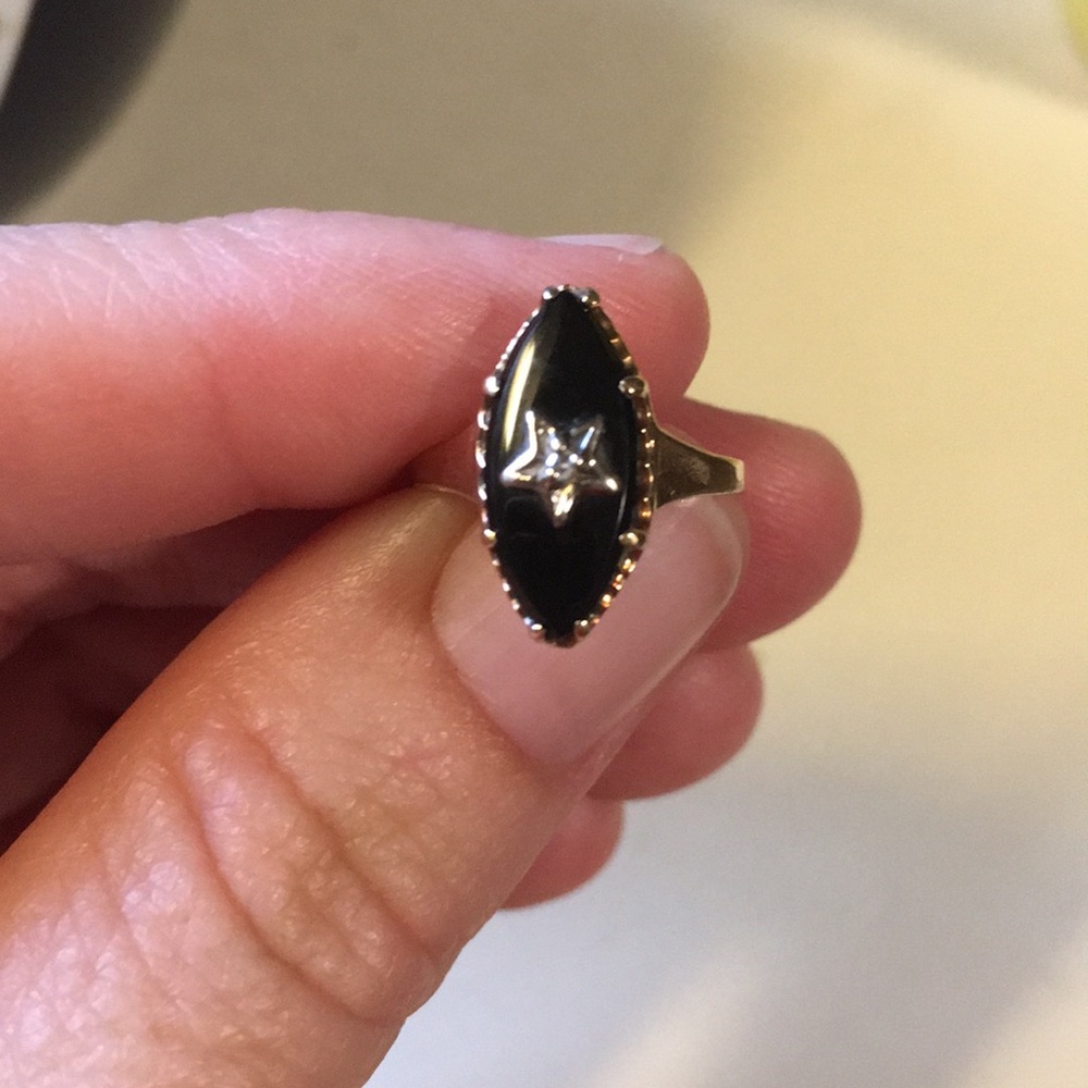 Black Onyx pinky ring